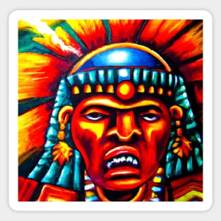 Aztec Warrior Colorful Sticker